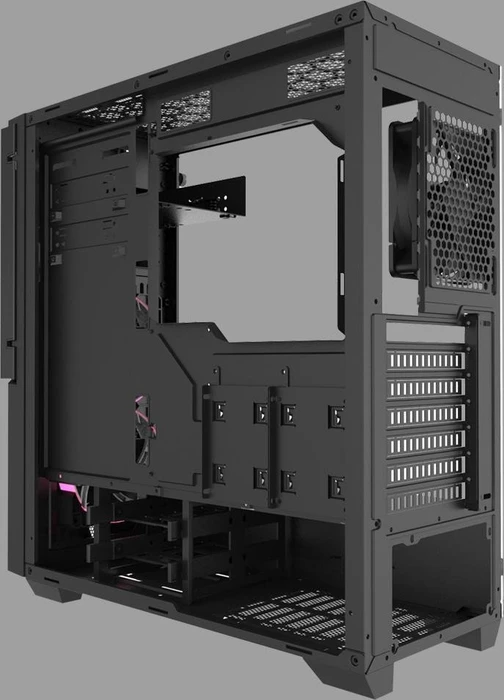 AZZA Inferno 310, schwarz, Glasfenster