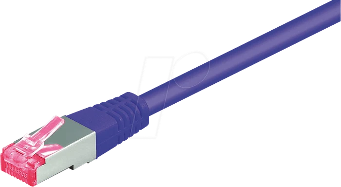 goobay Patchkabel, Cat6a, S/FTP, RJ-45/RJ-45, 10m, violett