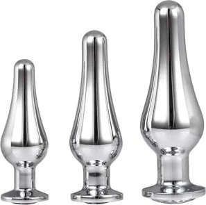 Dream Toys Gleaming Love Anal Plug-Set 12.7cm silber, 3-tlg.