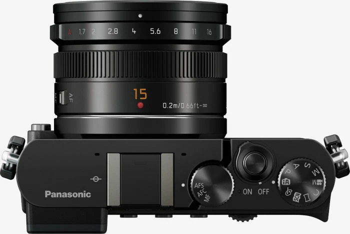 Panasonic Lumix DMC-GM5 schwarz mit Objektiv Leica DG Summilux 15mm 1.7 ASPH