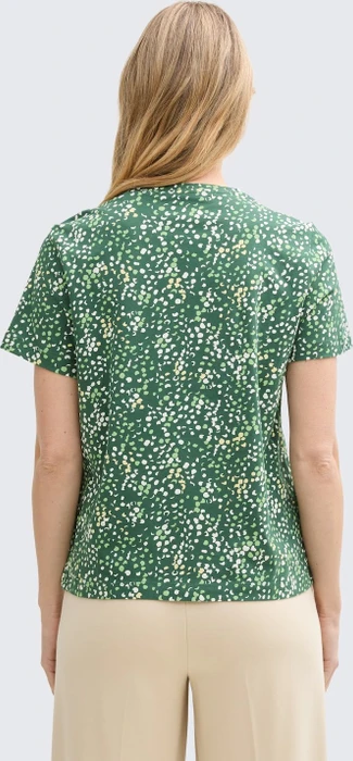 Tom Tailor Print T-Shirt kurzarm multicolor green dot structure (Damen)