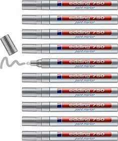 edding 750 Lackmarker silber, 10er-Pack