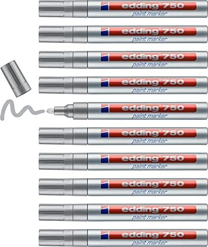 edding 750 Lackmarker silber, 10er-Pack