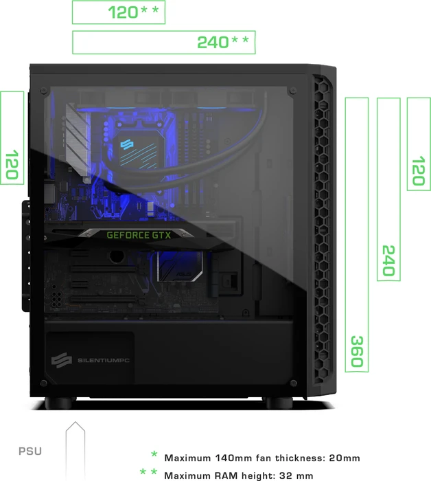 Endorfy SilentiumPC Signum SG1 TG, Glasfenster