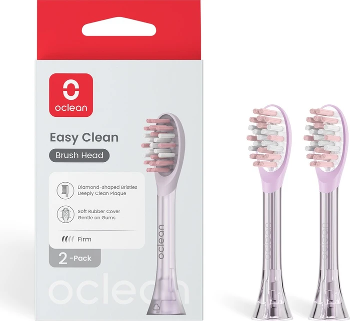 Oclean Easy Clean Ersatzbürste violett, 2 Stück