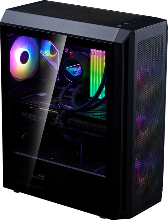 ADATA XPG Valor Air Plus, schwarz, Glasfenster