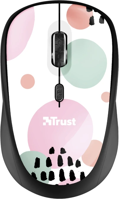Trust Yvi Wireless Mouse Pink Circles, USB