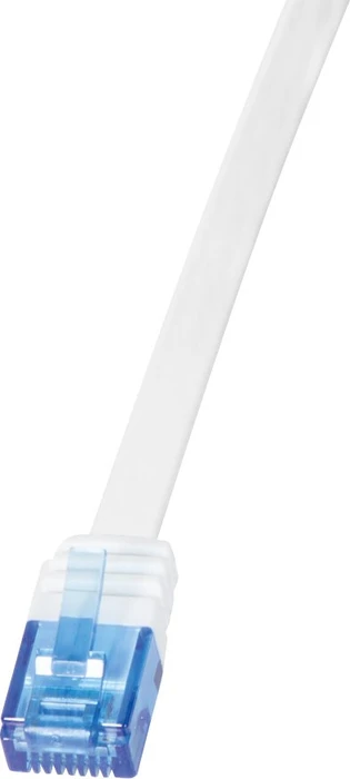 LogiLink Slimline Flach-Patchkabel, Cat6, U/UTP, RJ-45/RJ-45, 0.25m, weiß