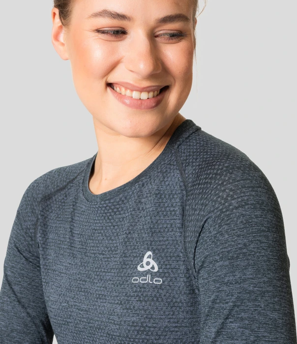 Odlo Essential Seamless Funktionsshirt langarm persian jewel melange (Damen)