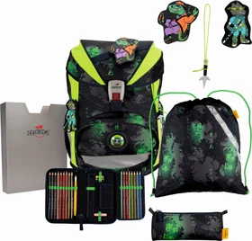 DerDieDas ErgoFlex Superlight Funny Fighter Schulrucksack-Set, 5-tlg.