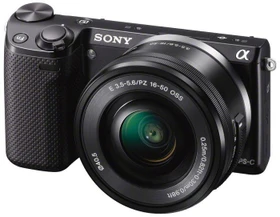Sony Alpha NEX-5R schwarz mit Objektiv E PZ 16-50mm 3.5-5.6 OSS
