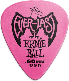 Ernie Ball Pink Everlast Pick, .60mm, 12-Pack