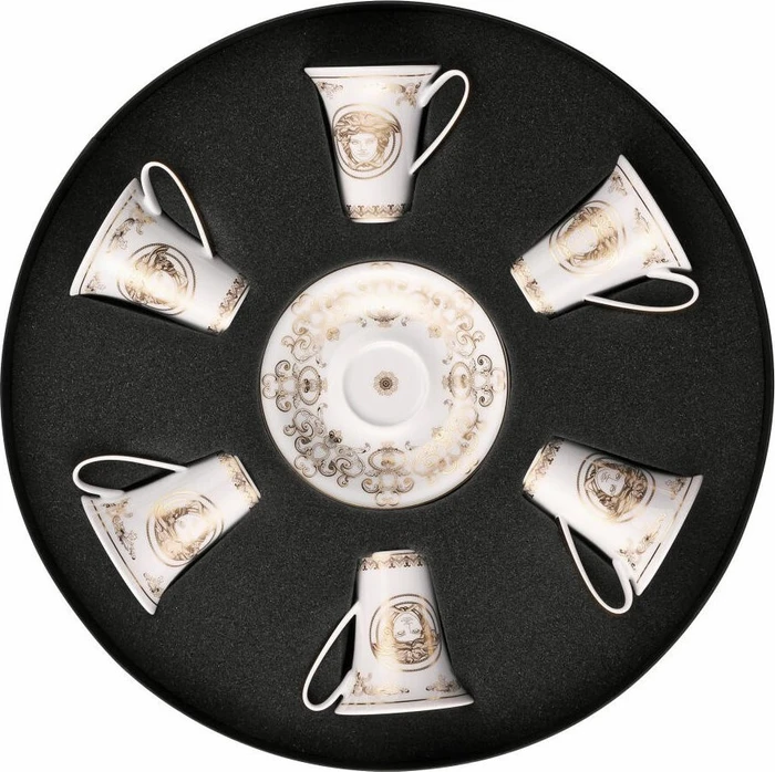 Rosenthal Versace Medusa Gala Gold, Espresso-/Mokkatassen-Set 90ml, 6-tlg.