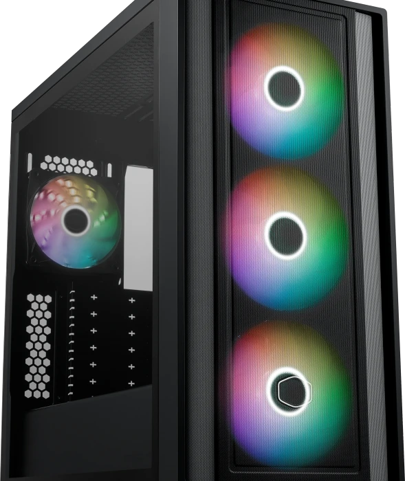 Cooler Master MasterBox 600, schwarz, Glasfenster