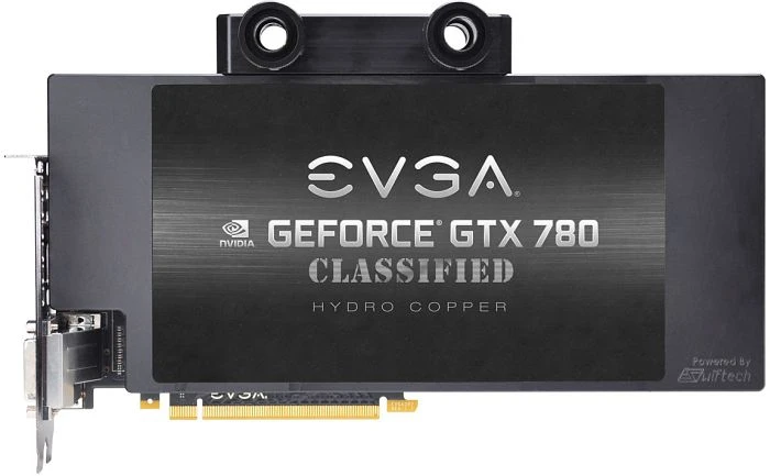 EVGA GeForce GTX 780 Classified Hydro Copper, 3GB GDDR5, 2x DVI, HDMI, DP