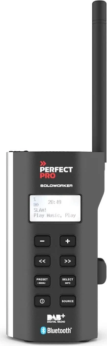 PerfectPro Soloworker DAB+ BT Akku-/Elektro-Baustellenradio inkl. Akku 1.85Ah