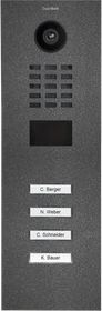 DoorBird D2104V IP Video Türstation mit 4 Ruftasten DB 703, Edelstahl V2A