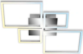 Briloner Frame LED Deckenleuchte 38W 75cm alu/chrom