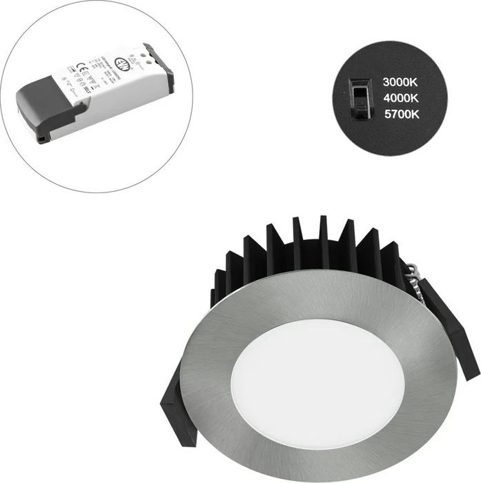 EVN Lichttechnik Solido LED Decken-Einbauleuchte 10W chrom