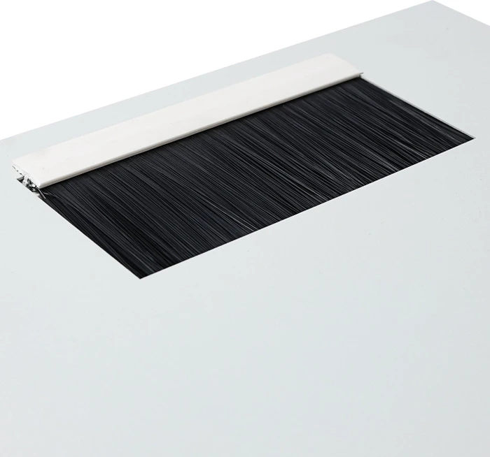 HMF Serverschrank 10", HMF 63400 9HE, Sicherheitsglastür, IP2X, grau, 300mm tief