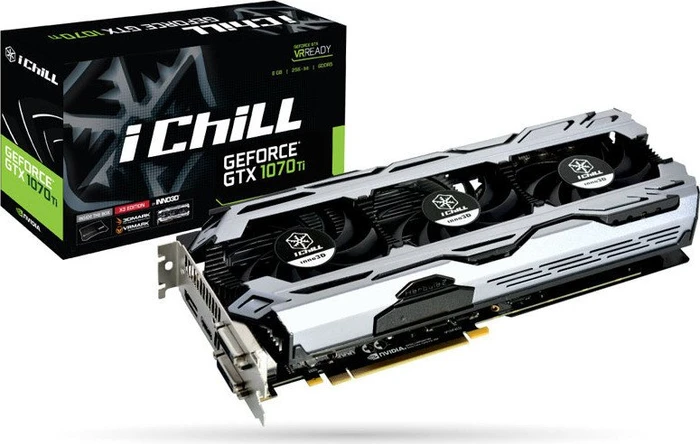 INNO3D GeForce GTX 1070 Ti iCHILL X3 V2, 8GB GDDR5, 2x DVI, HDMI, DP
