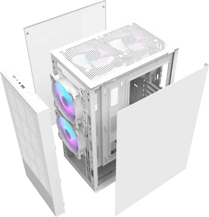 DarkFlash A290 White, Glasfenster