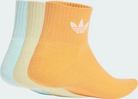 adidas Mid-Cut Crew Socken real gold/powder yellow/semi flash aqua, 3 Paare