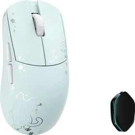 WLMouse Ying Wireless 8K Magnesium Gaming Mouse, Motiv blau/silber, USB (YINGMG-BLUECAT-O)