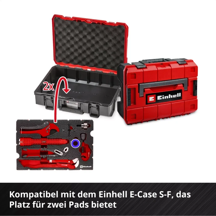 Einhell E-Case Inlay Sanitärinstallation Handwerkzeugset, 8-tlg.