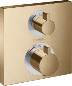 Hansgrohe Ecostat Square Thermostat Unterputz für 2 Verbraucher brushed bronze