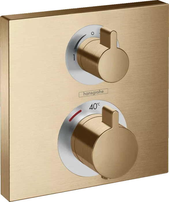 Hansgrohe Ecostat Square Thermostat Unterputz für 2 Verbraucher brushed bronze