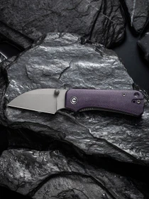 Civivi Baby Banter Taschenmesser purple canvas micarta/gray stonewashed