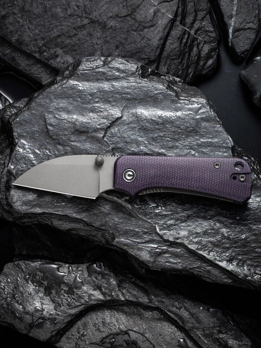 Civivi Baby Banter Taschenmesser purple canvas micarta/gray stonewashed