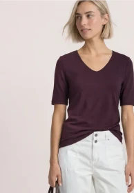 Street One Basic Palmira T-Shirt kurzarm rustic rouge (Damen)