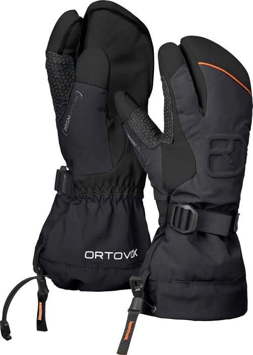 Ortovox Merino Freeride 3-Finger Skihandschuhe black raven (Herren)