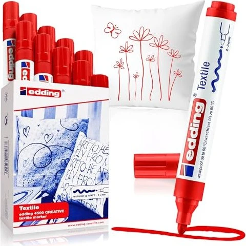 edding 4500 Textilmarker rot, 10er-Pack