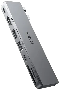 Anker 547 PowerExpand Direct 7-in-2 USB-C PD Media Hub, 2x USB4 [Stecker]