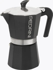 Pedrini Aroma 6 Tassen Espressokanne nero