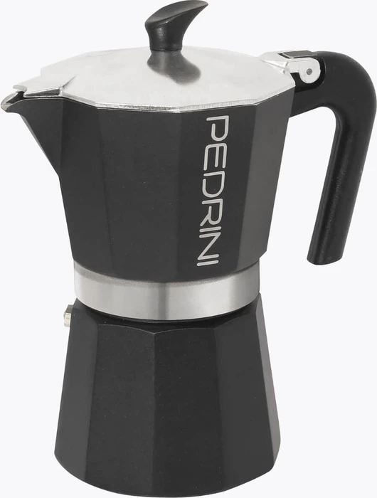 Pedrini Aroma 6 Tassen Espressokanne nero