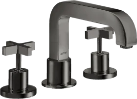 Hansgrohe Axor Citterio 3-Loch Wannenrandarmatur mit Kreuzgriffen polished black chrome