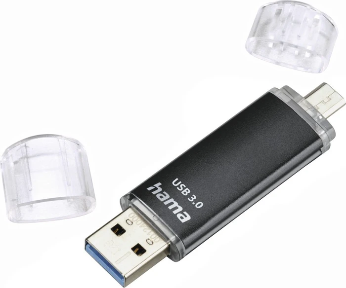 Hama FlashPen Laeta Twin 128GB, USB-A + USB Micro-B, USB 3.2 Gen 1×1, USB 2.0