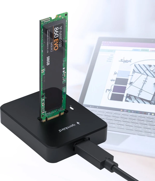 Gembird Dockingstation, M.2 NVMe/SATA, 1-Port, USB-C 3.1
