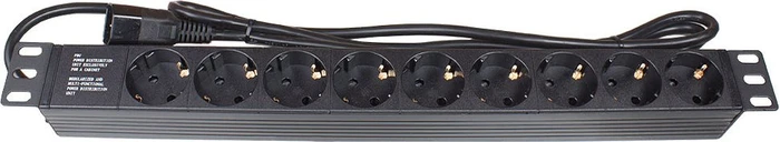 Good Connections 19" Aluminium Steckdosenleiste, 1HE, 9-fach, 250V, 1.8m