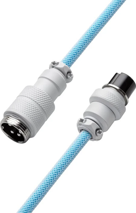 CableMod Pro Coiled Keyboard Cable USB Micro-B auf USB-A, Tastaturkabel (Spiral-Textilkabel), 1.5m, Blueberry Cheesecake