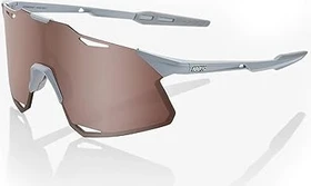 100% Hypercraft matte stone grey/hiper crimson silver mirror lens