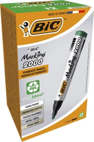 BIC Marking 2000 ECOlutions Permanentmarker Rundspitze 1.7mm grün, 12er-Pack, Box