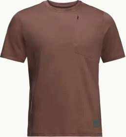 Jack Wolfskin Bike Commute Funktionsshirt kurzarm dark rust (Herren)