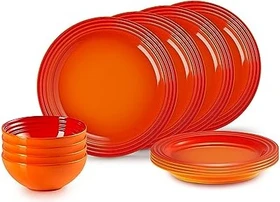 Le Creuset Frühstücksservice ofenrot, 12-tlg.