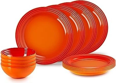 Le Creuset Frühstücksservice ofenrot, 12-tlg.
