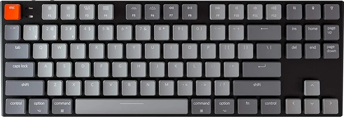 Keychron K1 V4, 80% TKL, LEDs weiß, schwarz, Gateron LOW PROFILE RED, USB/Bluetooth, US